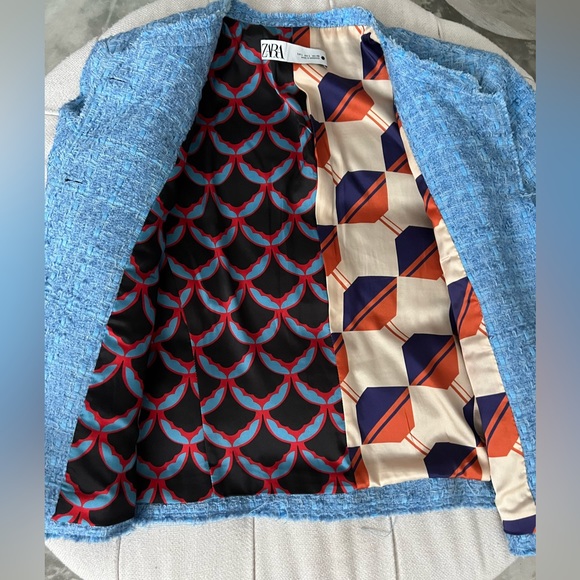 Zara Tweed Blazer/Jacket blue - Picture 10 of 10